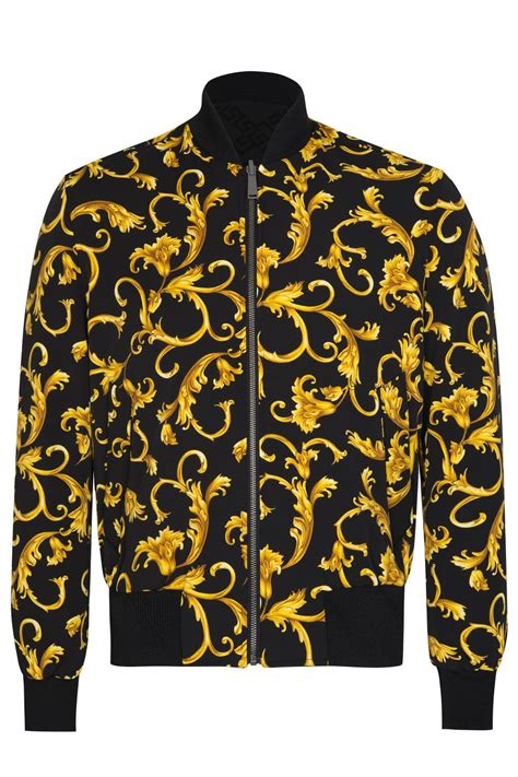 versace gold bomber jacket|versace bomber jacket women's.